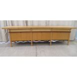 A John Makepeace OBE sideboard, constructed in sycamore, Andaman padauk and holly, comprising an