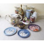 Decorative ceramics: to include a Noritake porcelain First Blush pattern coffee pot