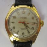 A Fremont 17 jewel Super-Automatic anti-magnetic wristwatch, gold plated, stainless steel case,