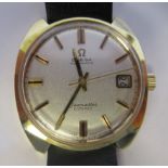 An Omega Seamaster Cosmic gold plated cased wristwatch, the automatic movement with sweeping