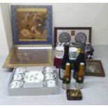 A mixed lot: to include 'The Waterloo Medal, no.507'  5"dia  framed