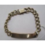 A 9ct gold identity bracelet