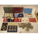 Uncollated British pre-decimal coins: to include post 1947 half crowns and later proof coins: to