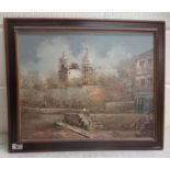 C Alexis - a Parisian street scene  oil on canvas  bears a signature  20" x 16"  framed