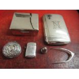 Silver collectables: to include a cigar case  Sheffield 1894