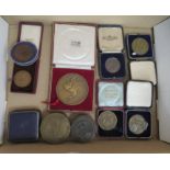 Medallions and medals: to include a Country Life Photography award  cased