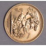 A Queen Elizabeth II sovereign, St George on the obverse 1979