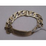 A 9ct gold identity bracelet