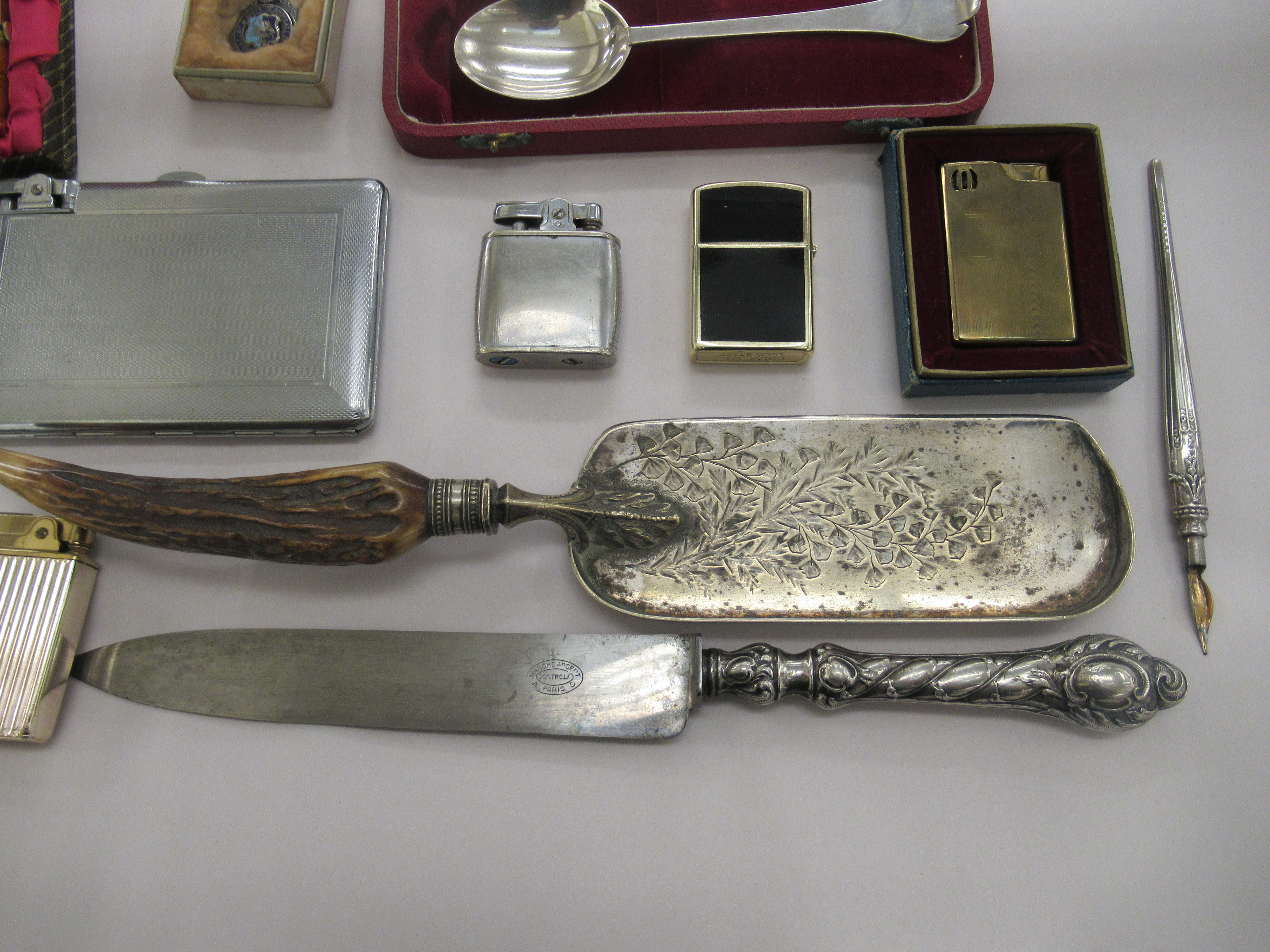 Mixed collectibles: to include a silver presentation spoon  Sheffield 1952  cased - Image 5 of 5