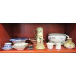 Decorative ceramics: to include a Copeland Spode china bowl; and a Royal Worcester china vase  4"h