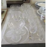 Glassware: to include a cased set of four Webb crystal pedestal wines
