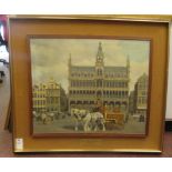 L Sandys-Lumsdaine - 'Whitbread Shires in Grand Place'  oil on canvas  bears a signature & dated '66