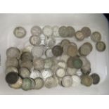 Pre-1946 silver coins  mostly three penny pieces
