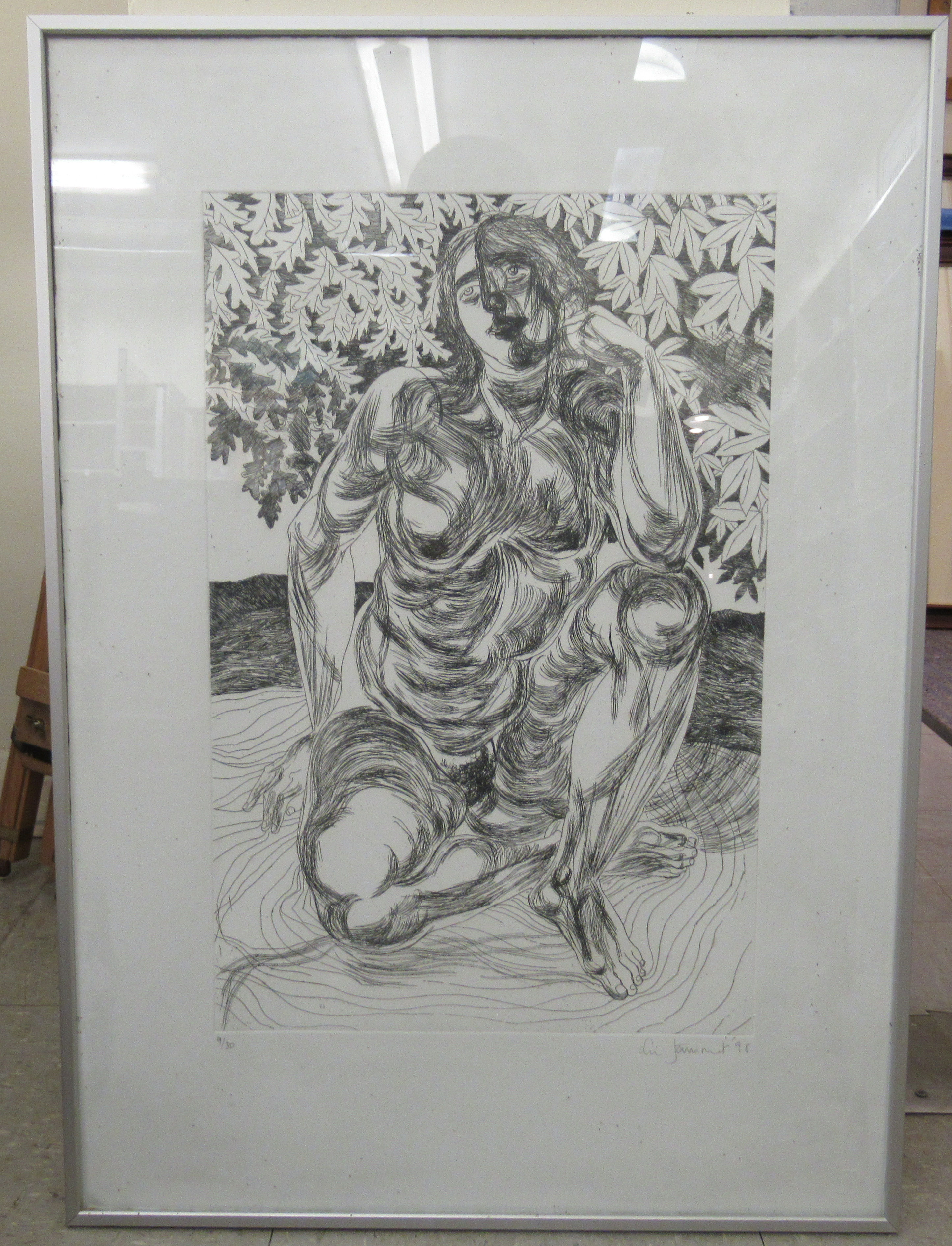 After Lin Jammet - a nude study  Limited Edition 9/30 print  bears a pencil signature &