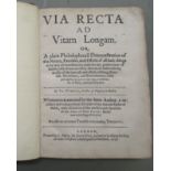 Book: 'Via Recta and Vitam Longam' by Tobias Venner, printed by R Bishop for Henry Hood 1638