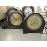 Clocks, cases, accessories and spare parts: to include an Edwardian mahogany case  12"h