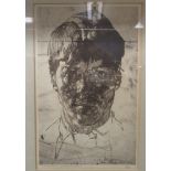 After Stanley Spencer - 'Self Portrait' Limited Edition 16/75 lithograph  bears a Friary blindstamp