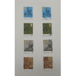 Uncollated commemorative postage stamps