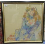 Mady - 'A seated young woman'  pastel  bears a signature & dated '86  19sq  framed