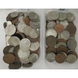 Uncollated New Zealand coins: to include 1930s silver examples