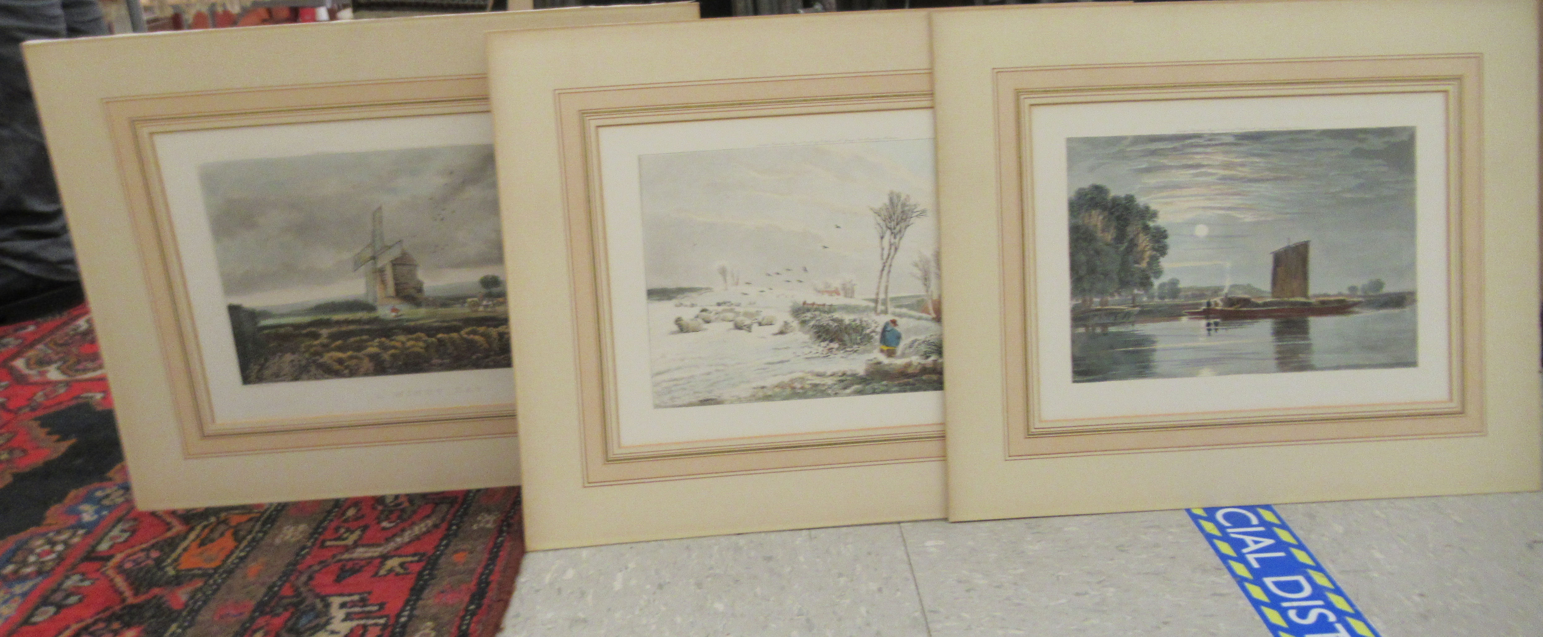 Five mounted coloured engravings after David Cox; other prints and engravings - Image 7 of 8