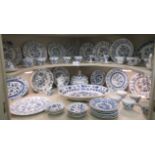 Meissen and other German blue and white porcelain Onion pattern dinner and teaware