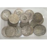 Twenty Victorian Empress of India one rupee coins