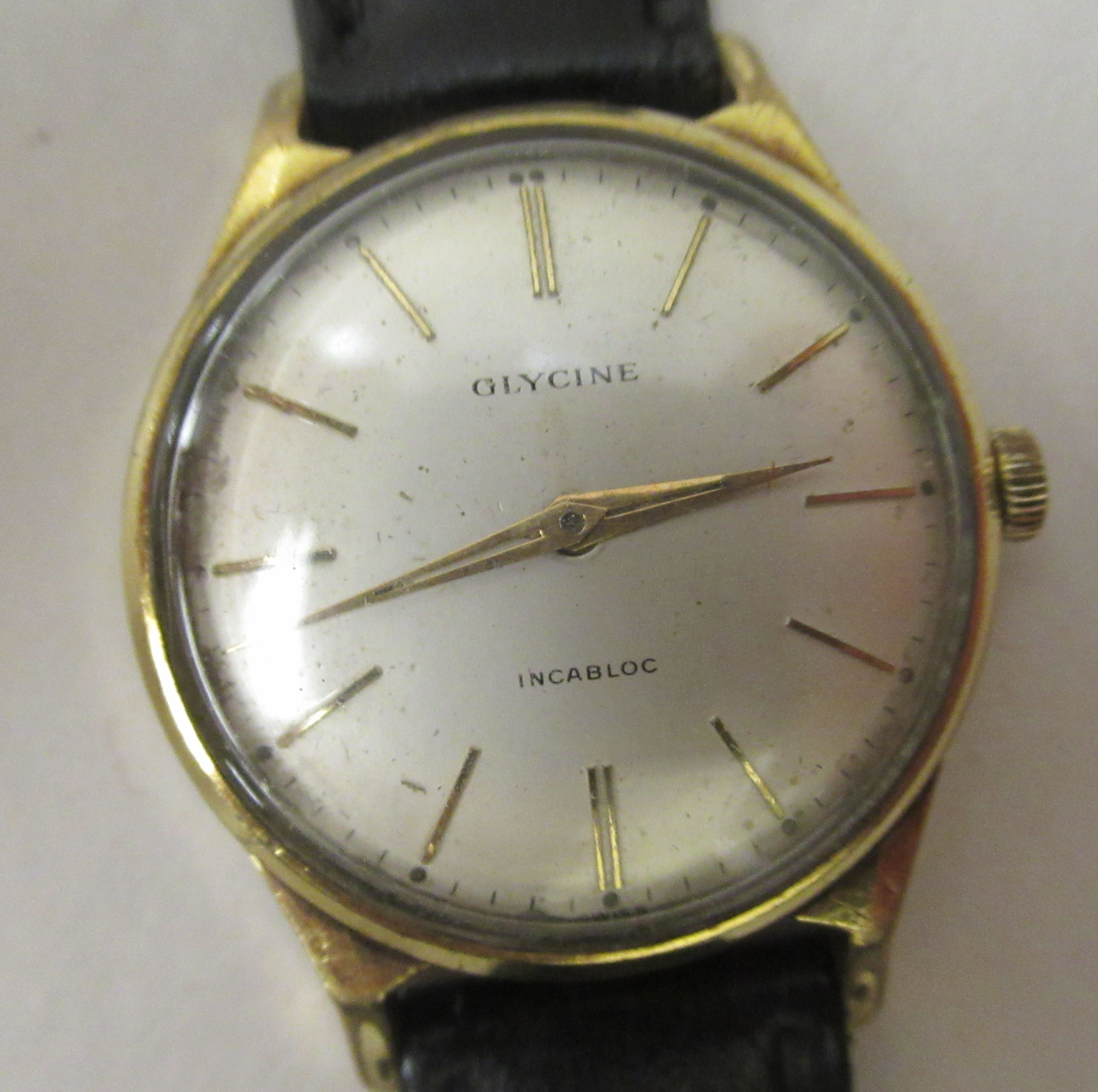 A 1960s Clycine Compressor gold plated and stainless steel cased wristwatch, the movement with - Image 4 of 5