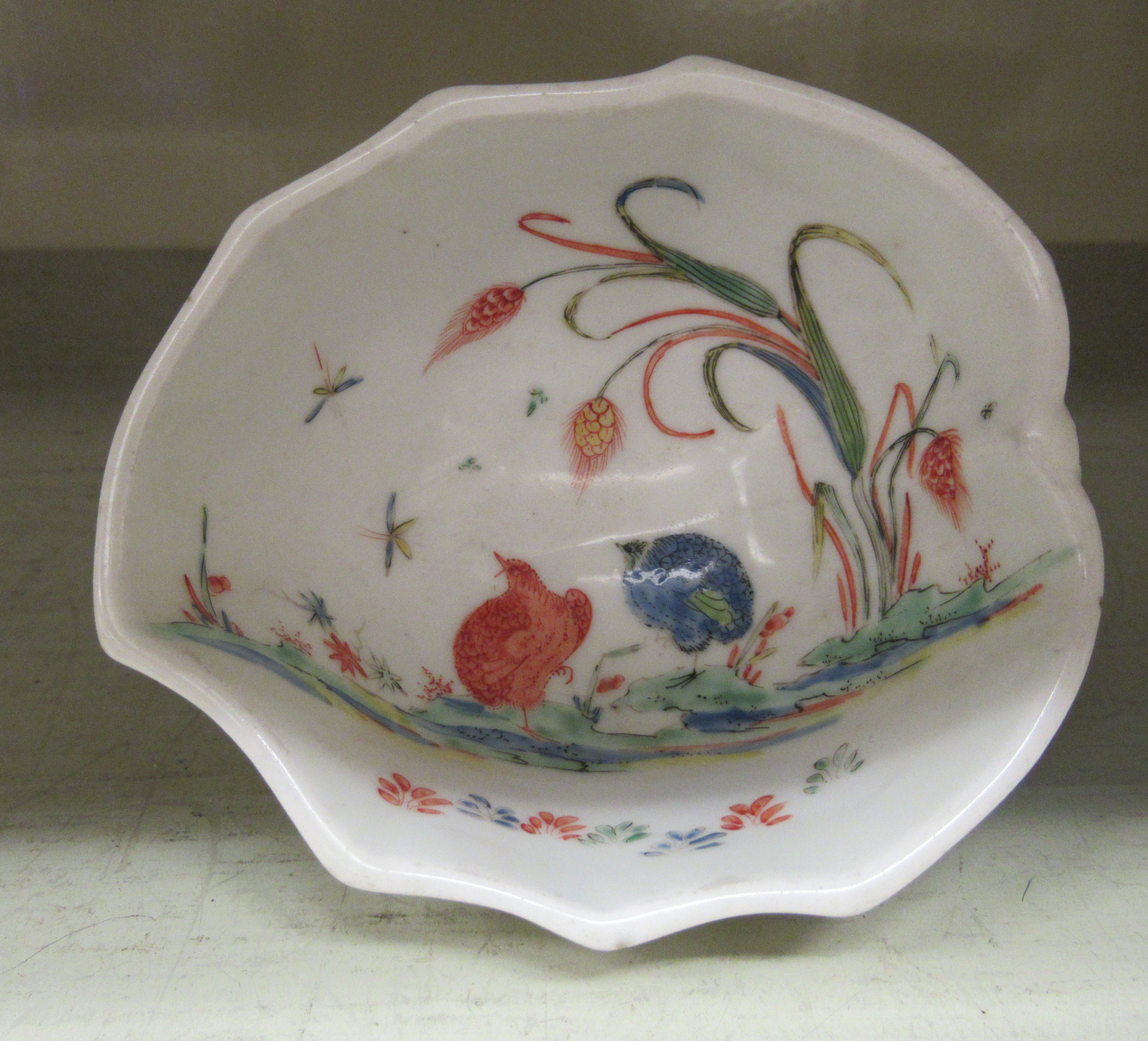 Three items of early 20thC Chinese porcelain: to include a wine bowl, decorated with birds amongst - Image 12 of 13