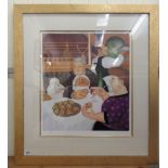 Beryl Cook - 'Dining in Paris'  Limited Edition 216/650 coloured  published by Alexander Gallery