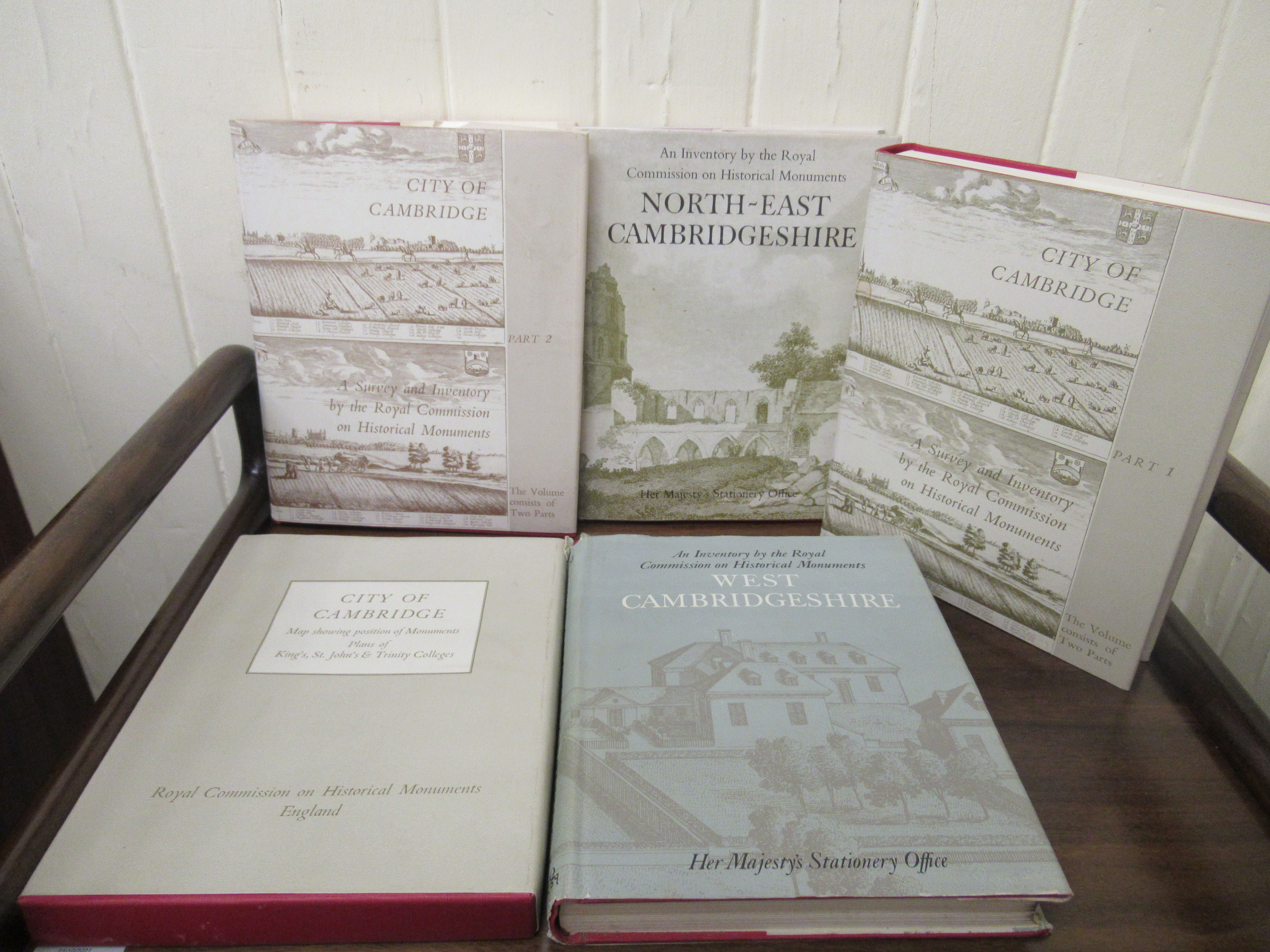 Books, relating to Cambridge: to include 'An Inventory of the Historical Monuments in the City of