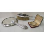Silver collectables, viz. a napkin ring  rubbed Birmingham marks; and a tortoiseshell and silver