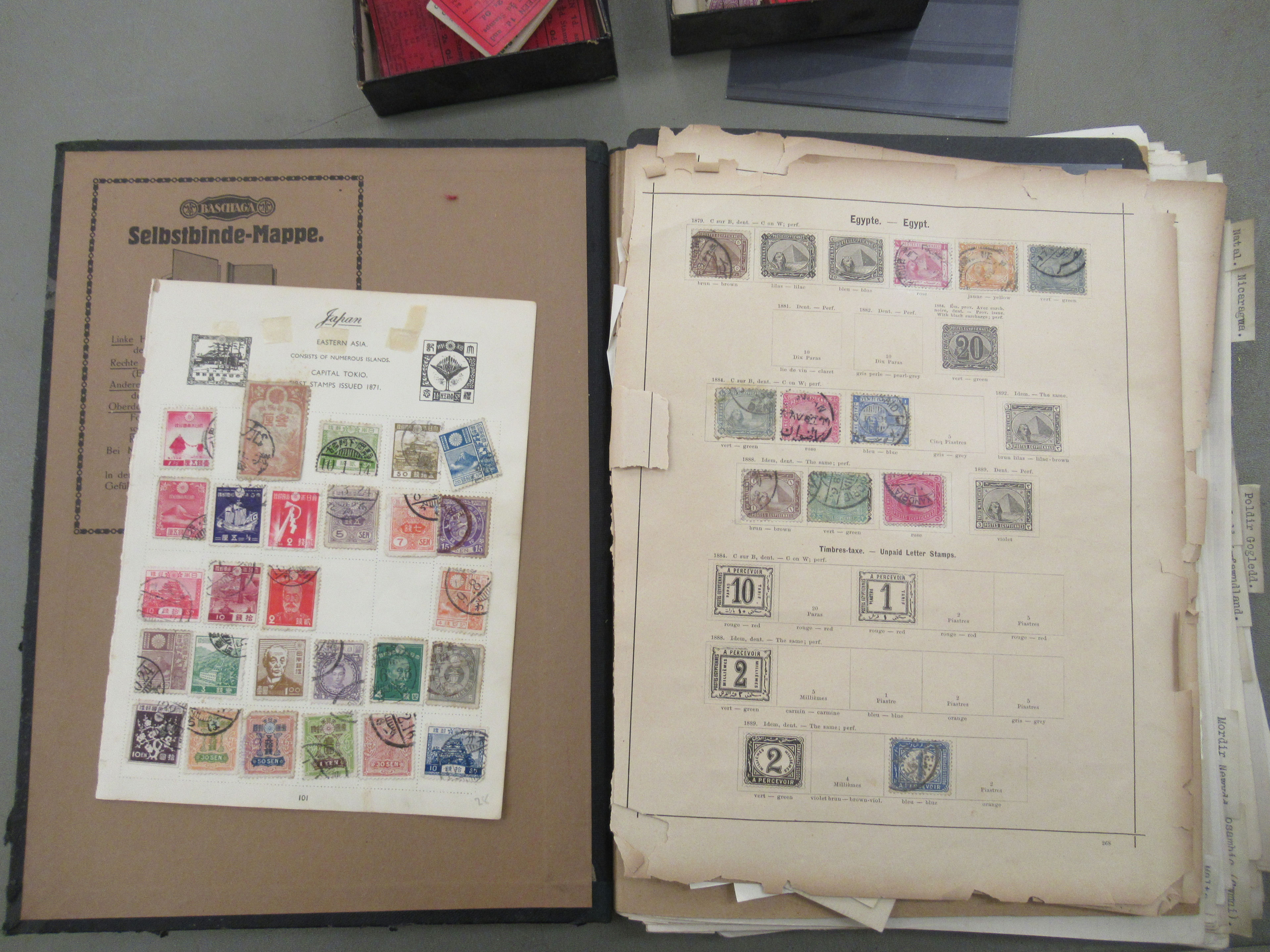 Uncollated postage stamps: to include loose album leaves with random stamps; and a heavily - Image 6 of 9