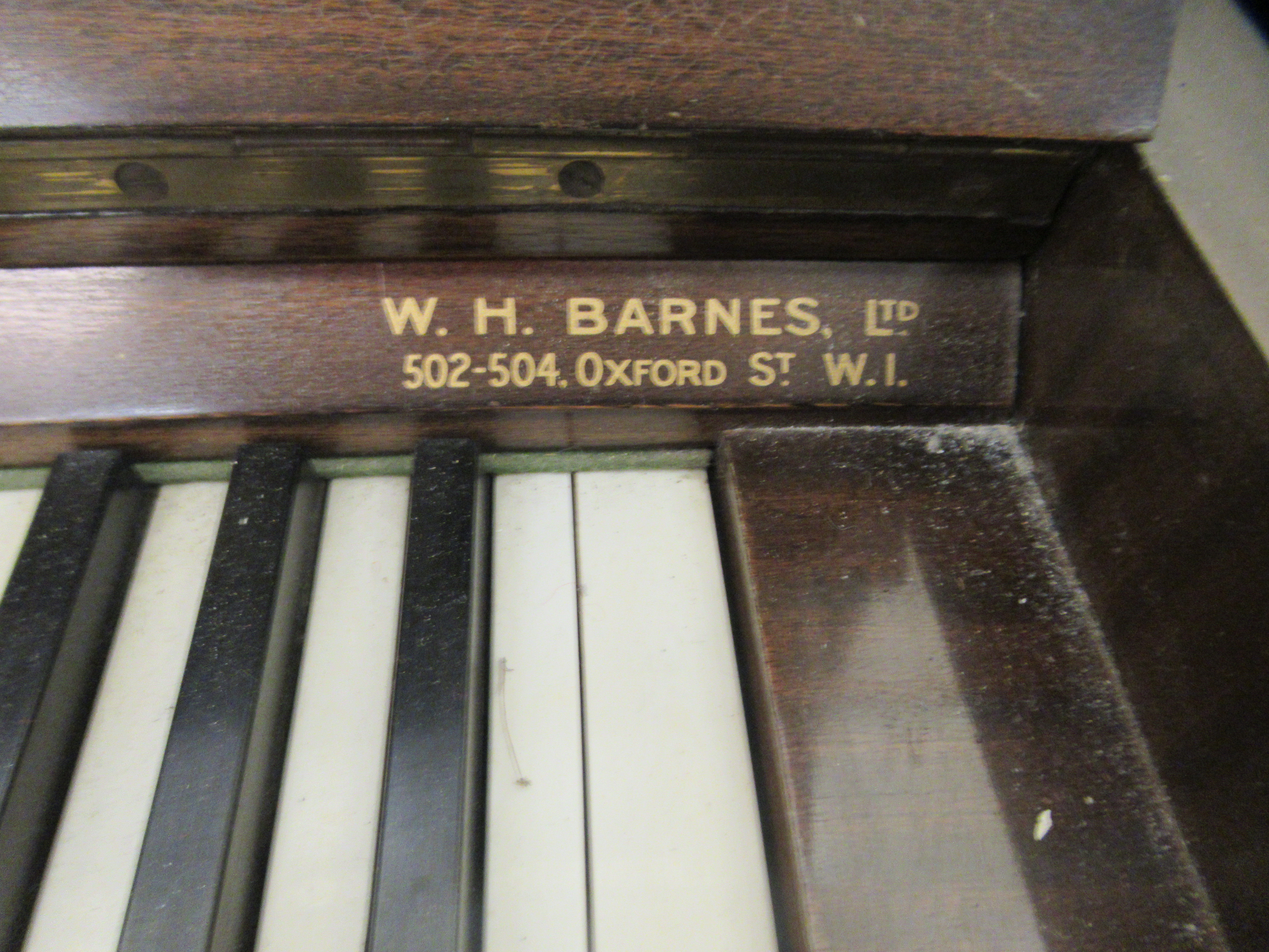 A B Sommerfeld mahogany cased iron framed, overstrung upright piano, no.5729 with forward - Image 7 of 8