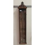 A late stained pine cased Admiral Fitzroy barometer  40"h