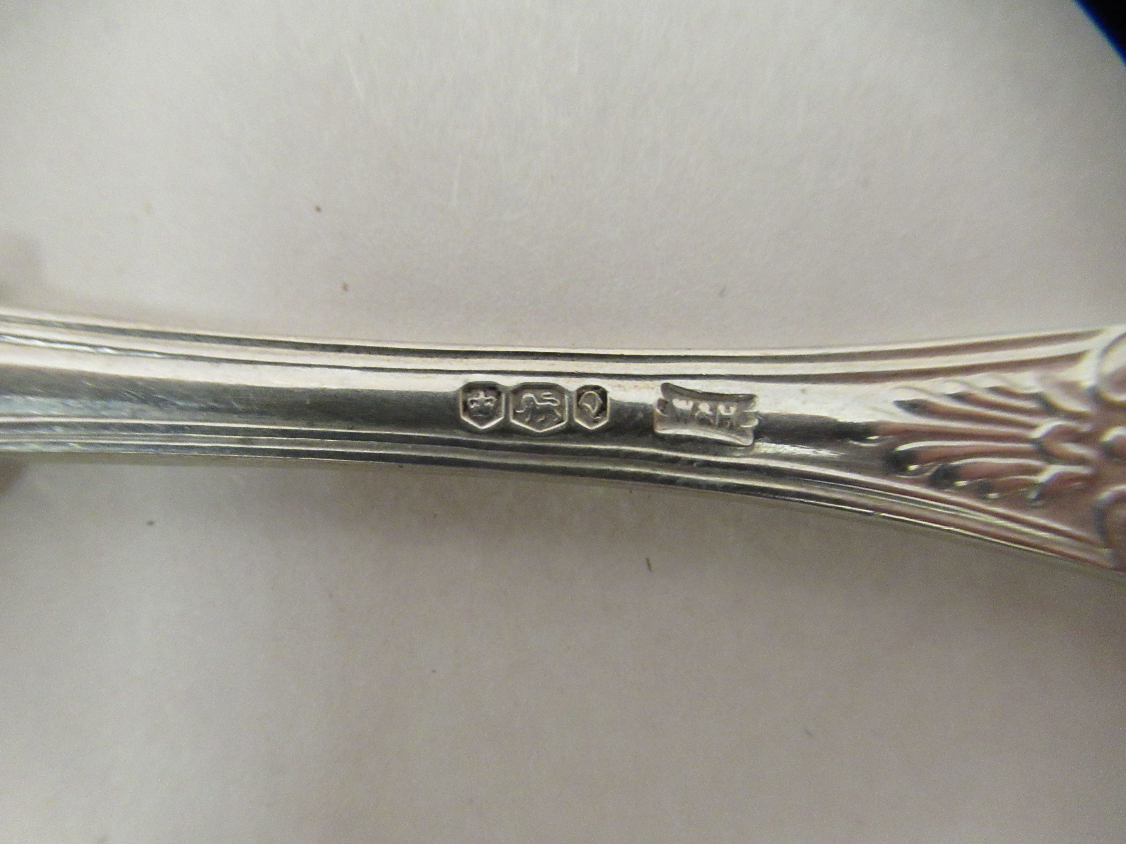 A set of six silver teaspoons  Birmingham 1940  cased - Image 4 of 4