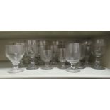 18thC style rummers and ale glasses  various sizes