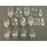 Ten cut crystal internal door handles