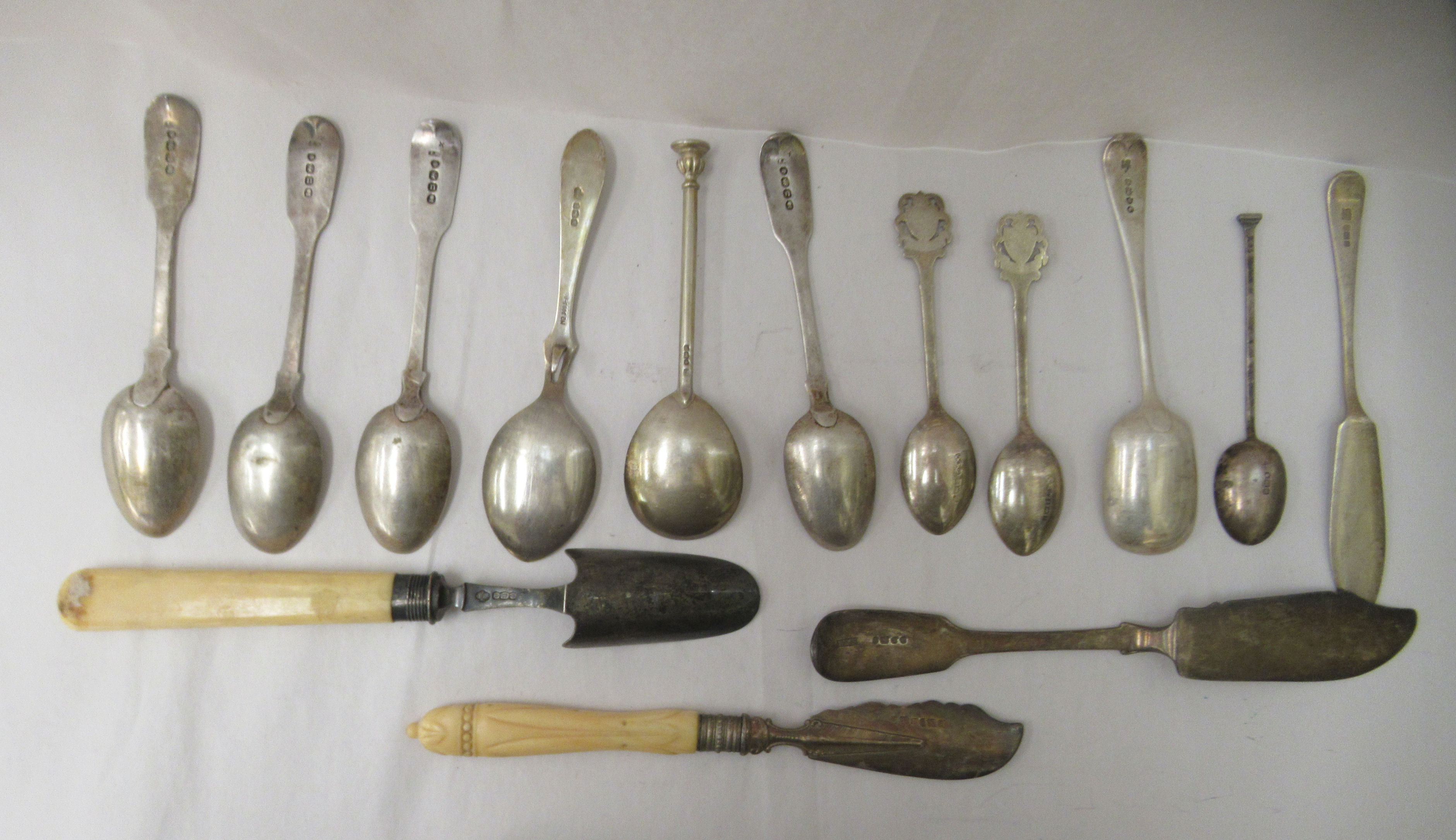 Silver flatware, mainly teaspoons  mixed marks - Image 2 of 3