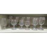 18thC style rummers and ale glasses  various sizes