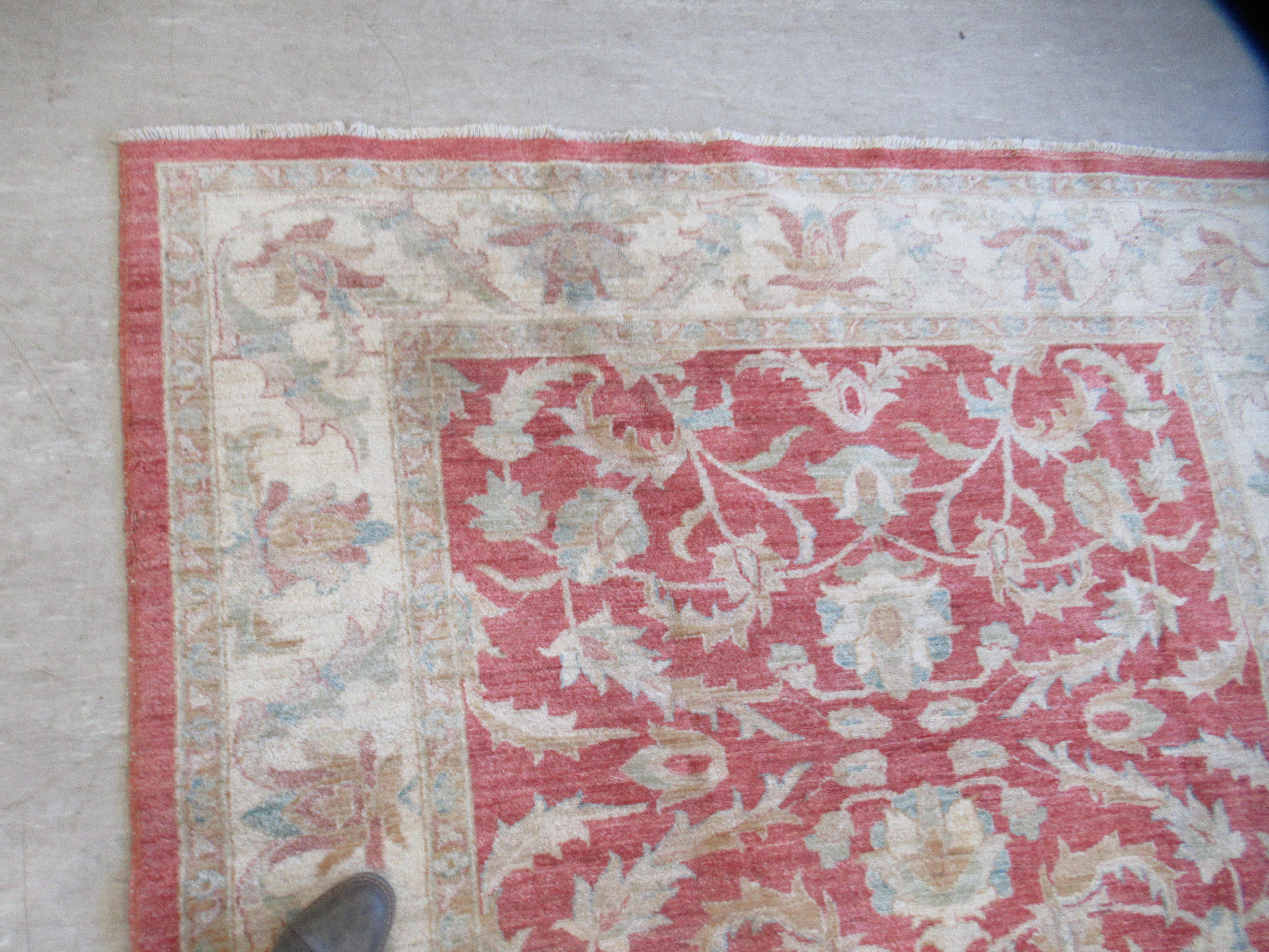 A Ziegler rug, decorated with foliate designs, on a red and cream coloured ground  79" x 78" - Image 2 of 6