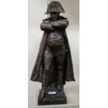 A painted pottery, bronze effect statue 'Napoleon'  20"h