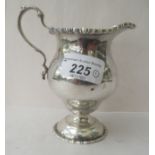 A George V silver pedestal cream jug  Birmingham 1921