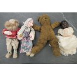 Souvenir dolls and Teddy bears: to include a Schneider Rosin example with weighted sleeping eyes