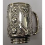 An Edward VII silver Christening mug  London 1901