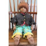 An Annette Himstedt composition doll 'Jamka'  25"h