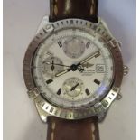 A Breitling stainless steel cased Chronometre with a rotating bezel  stamped A13352 and 553368,