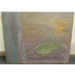Herald G – an abstract study, incorporating foliage  oil on canvas  inscribed verso & dated 1975-77
