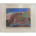 Albert Herbert - 'Sermon on the Mount'  oil on canvas  bears a label verso  11" x 14"  framed