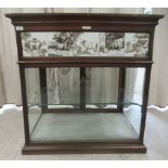 A late Victorian Willows Improved (patent) Refrigerator, comprising a fully glazed mahogany framed